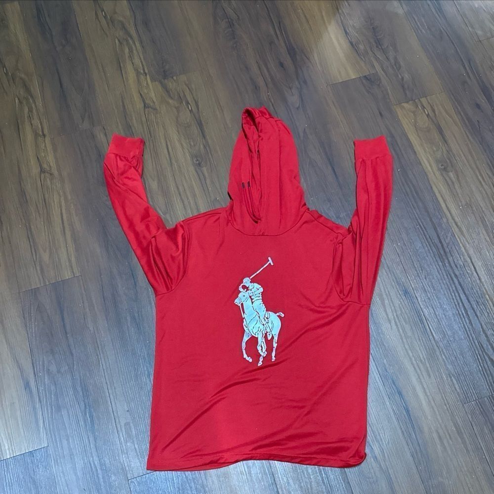 Polo Ralph Lauren Men's Performance Big Pony Hooded Jersey T-Shirt Tee Small
